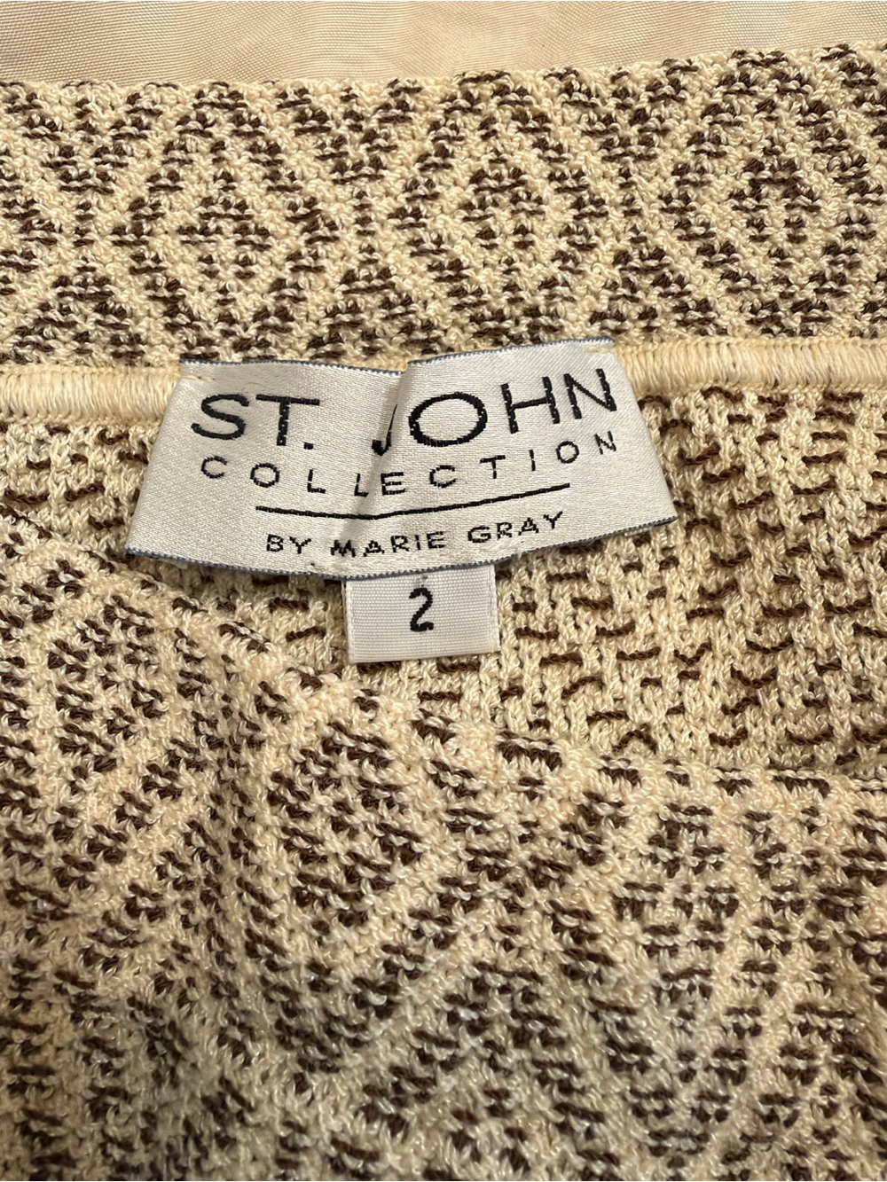 Vintage St. John Marie Gray 2 piece knit skirt suit - jacket sz 6, skirt sz 2 - Picture 9 of 9